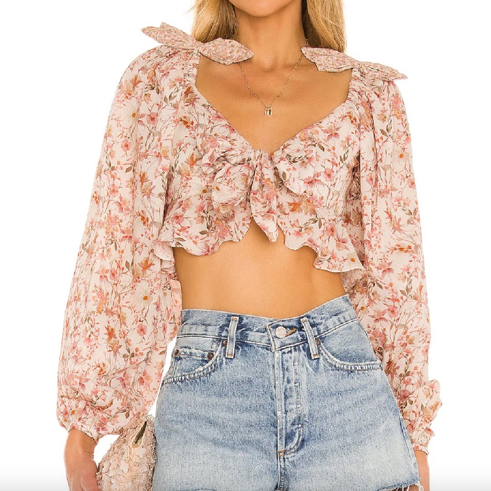 NWOT Revolve Tularosa Bristol Top - Size Small - Dried Rose Floral